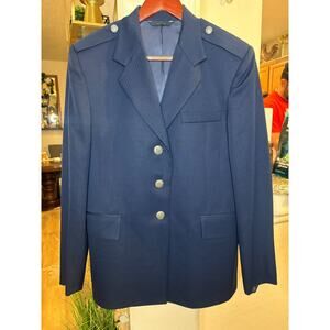 US Airforce Made By Brooks Brothers Blue Men's Wool Suit Jacket 10T US 36 Long